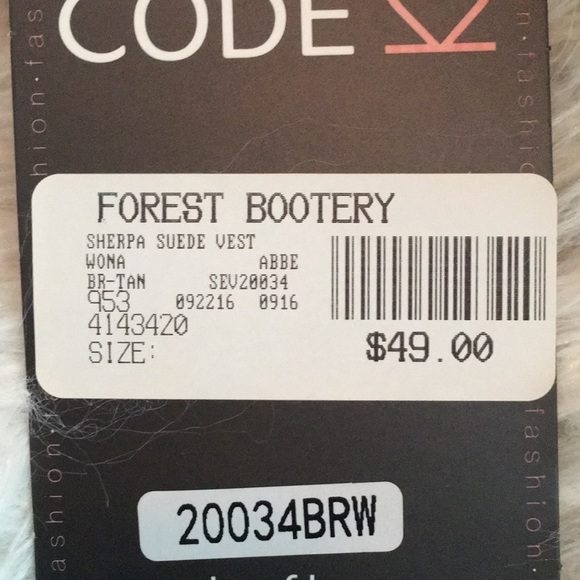 Code 22 Faux Suede Vest - Picture 6 of 6